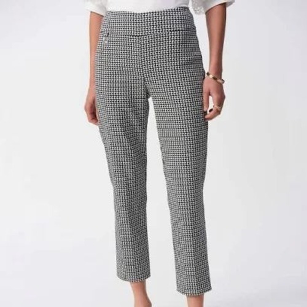 Joseph Ribkoff Black/White Geometric Print Ankle Pants‎ Size 20